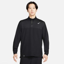 ナイキ NIKE　メンズ Dri-FIT 長袖 ハーフジップ ジャケット FD5771 010 ブラック/ブラック/ホワイト　2024モデル