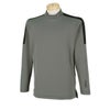 タイトリスト Titleist　メンズ 防風 ストレッチ 配色切替 長袖 リブ衿 モックネックシャツ TKPMT303J　2023年モデル チャコール（05）