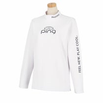 ピン PING　レディース ロゴ刺繍 ストレッチ 長袖 ハイネックシャツ 622-4266908　2024年モデル