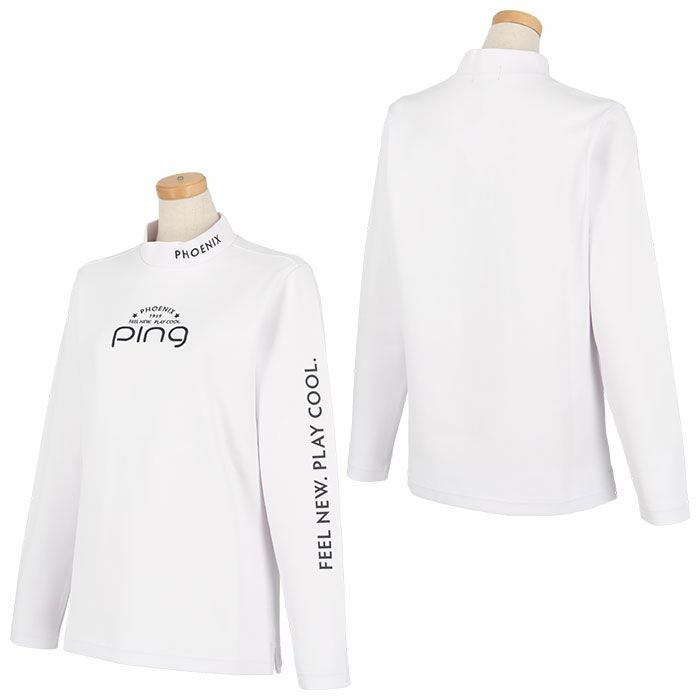 ピン PING　レディース ロゴ刺繍 ストレッチ 長袖 ハイネックシャツ 622-4266908　2024年モデル 詳細2