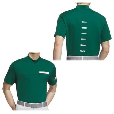 アディダス adidas　メンズ ULTIMATE365 ロゴプリント 胸ポケット付き ストレッチ 半袖 モックネックシャツ JTY66　2024年モデル 詳細2