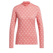 アディダス adidas　レディース ULTIMATE365 総柄 ロゴジャガード ストレッチ 長袖 モックネックシャツ JRY49　2024年モデル