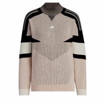 アディダス adidas レディース ULTIMATE365 アーカイブグラフィック 長袖 モックネック セーター JSC22 2024年モデル グレー系 着用イメージ