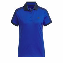 アディダス adidas レディース ULTIMATE365 スリーストライプス 半袖 ポロシャツ JTC07 2024年モデル ブルー系 ウェア全体