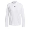 アディダス adidas　レディース ULTIMATE365 ロゴジャガード ストレッチ 長袖 モックネックシャツ JTC17　2024年モデル ホワイト（IS4776）