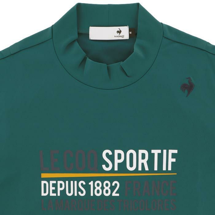 ルコック Le coq sportif　メンズ ロゴプリント ストレッチ UVカット 長袖 モックネックシャツ LG4FLS51M　2024年モデル 詳細3