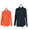 ルコック Le coq sportif　レディース 配色ライン ストレッチ UVカット 長袖 ラウンドヘム モックネックシャツ LG4FLS51L　2024年モデル