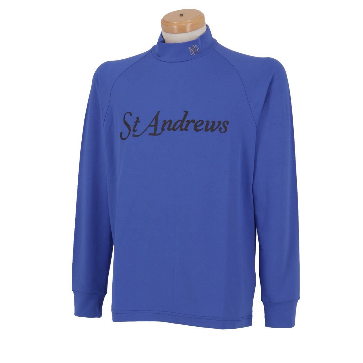 セントアンドリュース St ANDREWS　メンズ ベア天竺 ロゴプリント 長袖 ハイネックシャツ 042-4266951　2024年モデル ブルー（110）