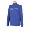 セントアンドリュース St ANDREWS　レディース ベア天竺 ラメロゴプリント 長袖 ハイネックシャツ 043-4266952　2024年モデル ブルー（110）