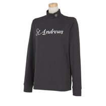 セントアンドリュース St ANDREWS レディース ベア天竺 ラメロゴプリント 長袖 ハイネックシャツ 043-4266952 2024年モデル