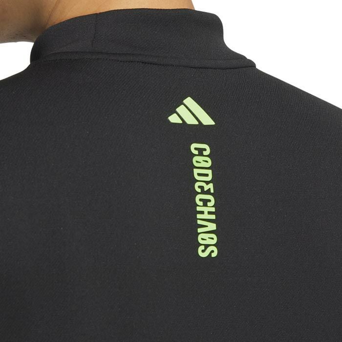 アディダス adidas メンズ ロゴプリント ストレッチ 半袖 モックネック