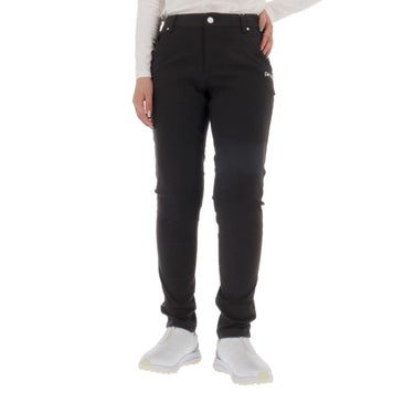 ピン PING　レディース ストレッチ バックロゴ刺繍 ツイル 5ポケット ロングパンツ 622-4231806　2024年モデル [裾上げ対応1●]  ブラック（010）