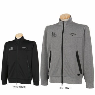 キャロウェイ Callaway　メンズ ロゴデザイン ダンボールスウェット 長袖 フルジップ ブルゾン C24217100　2024年モデル 詳細1
