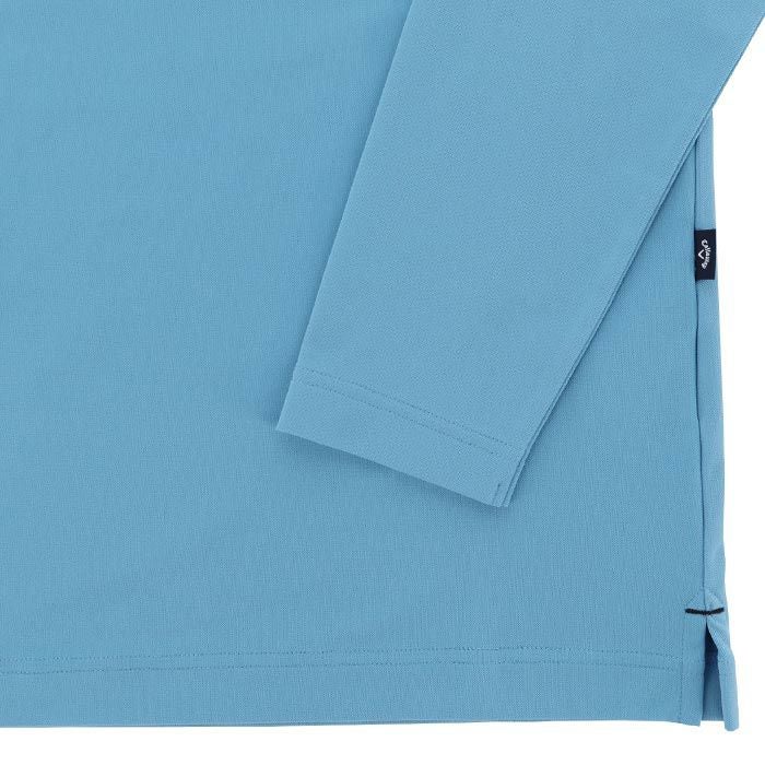 キャロウェイ Callaway　メンズ 鹿の子 ロゴ刺繍 長袖 ポロシャツ C24233100　2024年モデル 詳細5