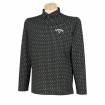 キャロウェイ Callaway　メンズ フラワープリント 総柄 鹿の子 長袖 ポロシャツ C24233107　2024年モデル