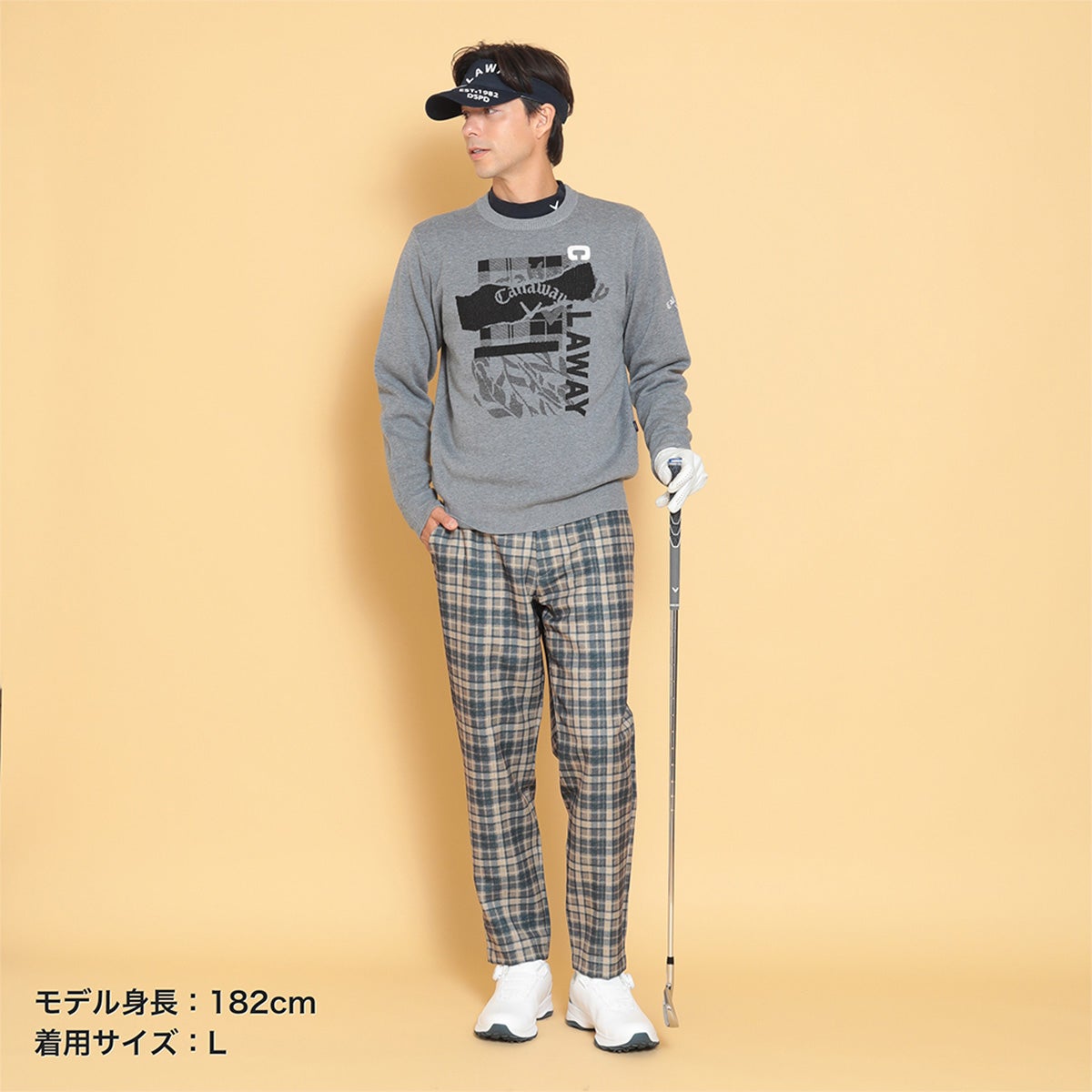 キャロウェイ Callaway　メンズ 8WAYストレッチ ロングパンツ C24226108　2024年モデル ベージュ
