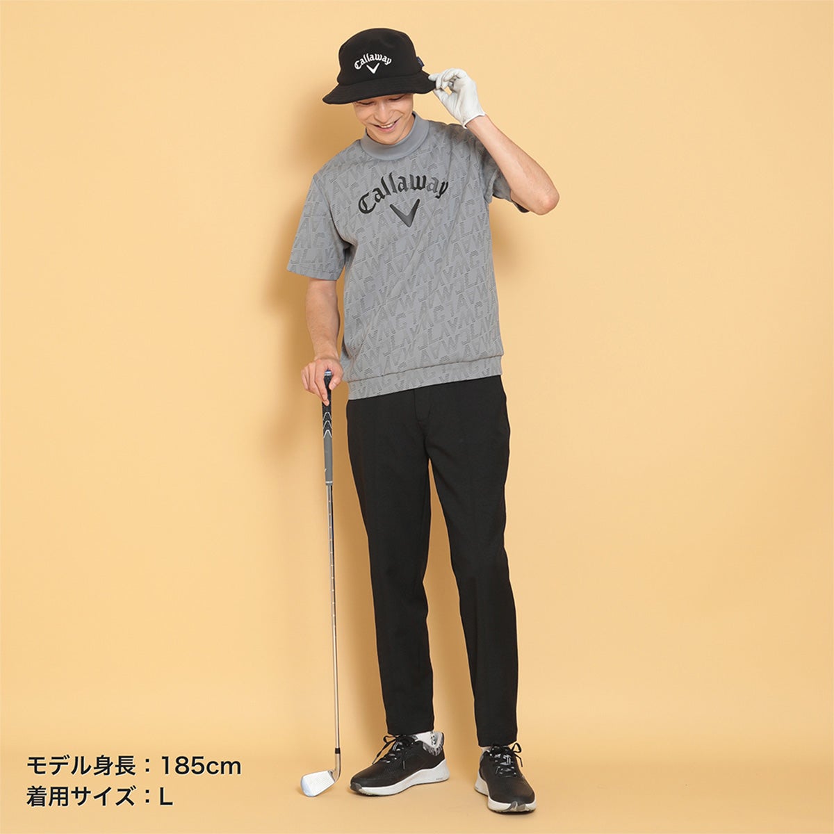 キャロウェイ Callaway　メンズ 8WAYストレッチ ロングパンツ C24226108　2024年モデル ブラック