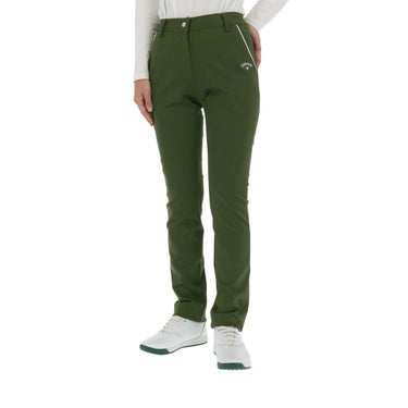 キャロウェイ Callaway　レディース 8WAYストレッチ 撥水 ニットピケ ロングパンツ C24226202　2024年モデル カーキ（1180）