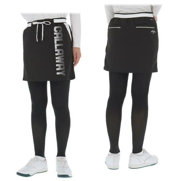 キャロウェイ Callaway　レディース ドットロゴプリント ダンボールスウェット バイカラー スカート C24228205　2024年モデル 詳細2