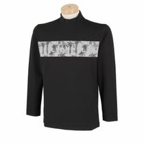 トラヴィスマシュー Travis Mathew　メンズ チェストプリント パームツリー柄 ストレッチ 長袖 モックネックシャツ 7AK020　2024年モデル