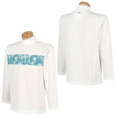 トラヴィスマシュー Travis Mathew　メンズ チェストプリント パームツリー柄 ストレッチ 長袖 モックネックシャツ 7AK020　2024年モデル 詳細2