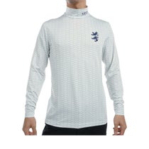 アドミラル Admiral　メンズ ビッグランパント刺繍 総柄 裏微起毛 長袖 ハイネックシャツ ADMA476　2024年モデル