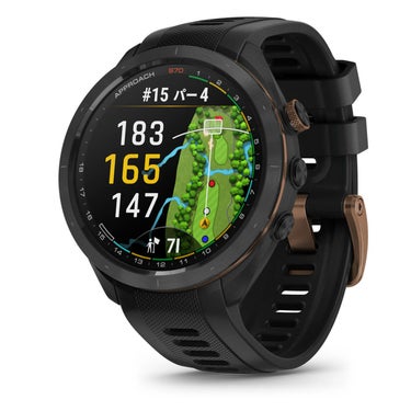 Garmin ガーミン　Approach S70 47mm ブラック ブロンズ エディション AMOLEDディスプレイ Suica対応 010-02746-71 BronzeCopper