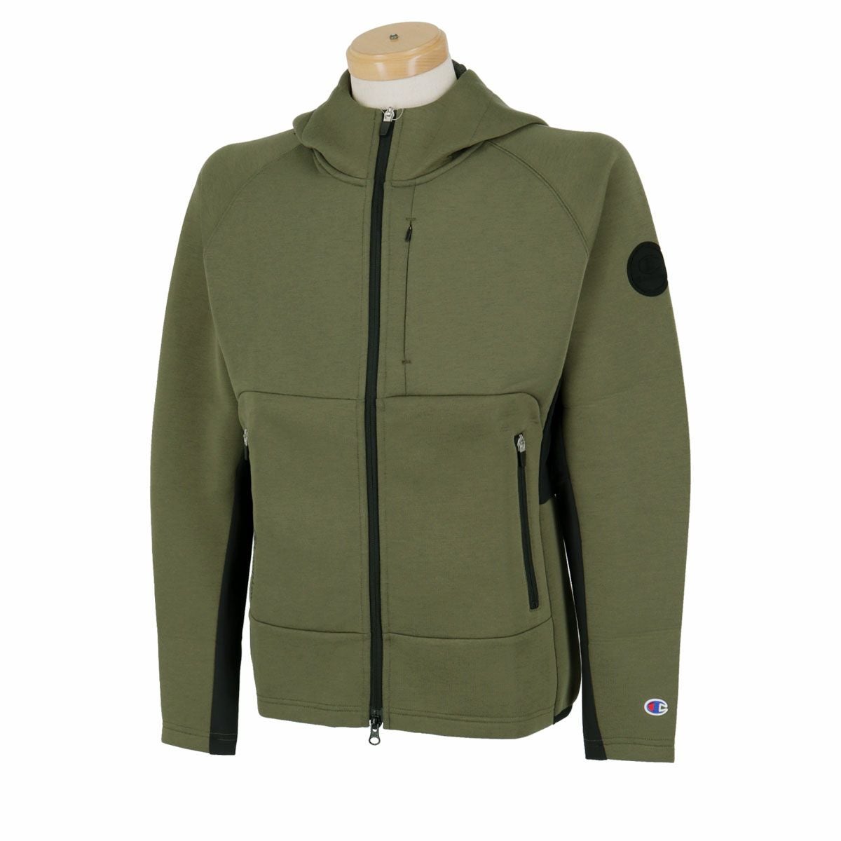 チャンピオンゴルフ ChampionGOLF　メンズ 撥水 ロゴデザイン スウェット 長袖 ラグランスリーブ フルジップ フーディー C3-AG102　2024年モデル 詳細3