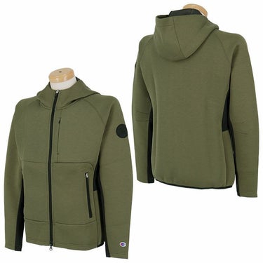 チャンピオンゴルフ ChampionGOLF　メンズ 撥水 ロゴデザイン スウェット 長袖 ラグランスリーブ フルジップ フーディー C3-AG102　2024年モデル 詳細4