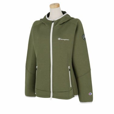 チャンピオンゴルフ ChampionGOLF　レディース 撥水 ロゴデザイン スウェット 長袖 ラグランスリーブ フルジップ フーディー CW-AG102　2024年モデル 詳細2