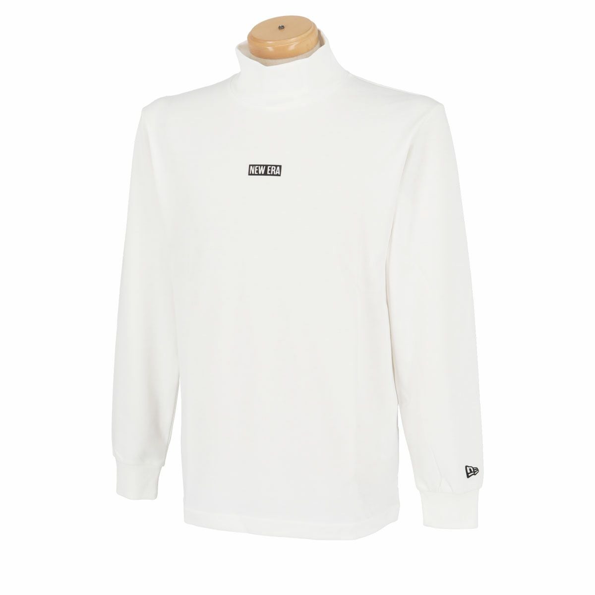 ニューエラ NEW ERA　メンズ スタッツ グラフィックデザイン ストレッチ 長袖 ハイカラー パフォーマンス Tシャツ　2024年モデル オフホワイト（14326421）