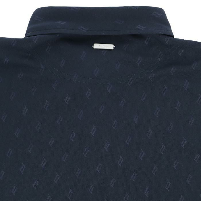 タイトリスト Titleist　メンズ モノグラムジャカード 小柄 UVケア ストレッチ 長袖 ボタンダウン ポロシャツ TLPMT308J　2024年モデル 詳細6