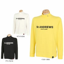 セントアンドリュース St ANDREWS メンズ ロゴプリント ストレッチ 長袖 ハイネックシャツ 042-4266151 2024年モデル