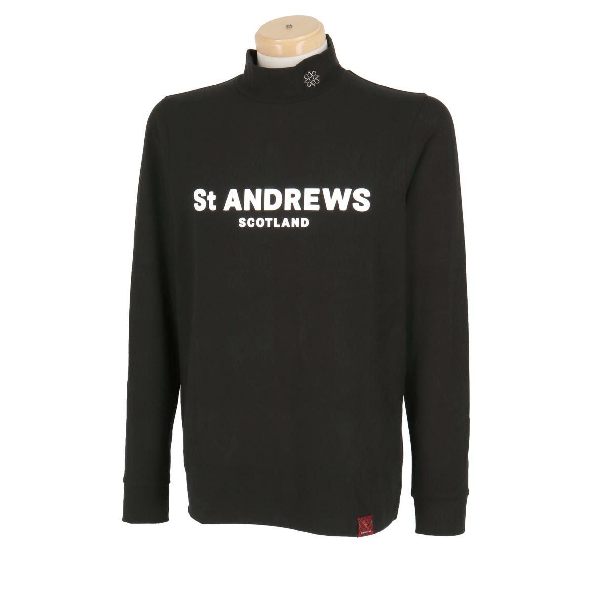 セントアンドリュース St ANDREWS メンズ ロゴプリント ストレッチ 長袖 ハイネックシャツ 042-4266151 2024年モデル