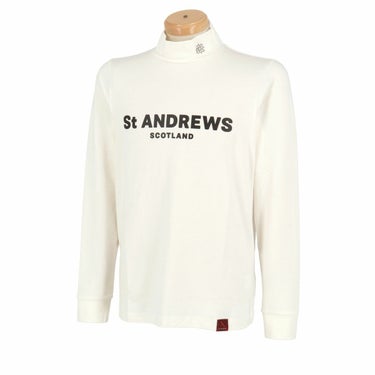 セントアンドリュース St ANDREWS　メンズ ロゴプリント ストレッチ 長袖 ハイネックシャツ 042-4266151　2024年モデル 詳細3