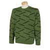 セントアンドリュース St ANDREWS　メンズ 総柄 ロゴジャガード 長袖 ニット クルーネック プルオーバー 042-4270151　2024年モデル カーキ（180）