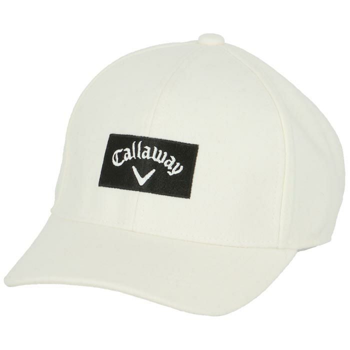 キャロウェイ Callaway メンズ ロゴ刺繍 フランネル キャップ C24291109 1030 ホワイト 2024年モデル