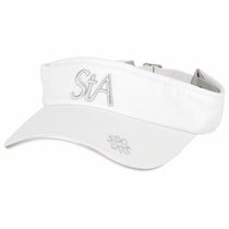 セントアンドリュース St ANDREWS　ロゴ刺繍 ツイル サンバイザー 042-4287854 030 ホワイト　2024年モデル
