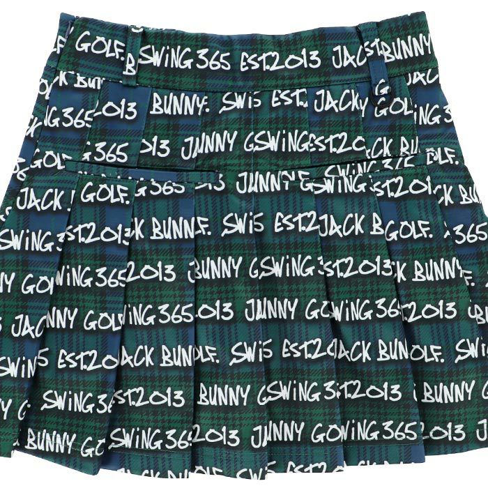 ジャックバニー Jack Bunny!!　レディース 総柄プリント チェック柄 裏起毛 ストレッチ インナーパンツ一体型 プリーツ スカート 263-4234022　2024年モデル 詳細7