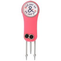 アンパスィ and per se　マーカー付き ワンプッシュオープン型 グリーンフォーク AUA0008 43 ピンク　2024年モデル