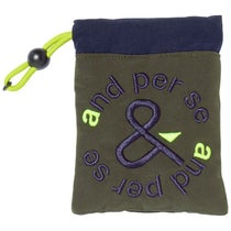 アンパスィ and per se　ロゴ刺繍 配色切替 マルチポーチ AUF7154 65 カーキ　2024年モデル