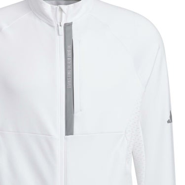 アディダス adidas　メンズ ULTIMATE365 裏起毛 サイドメッシュ切替 長袖 フルジップ ジャケット JTY65　2024年モデル ホワイト（IM6470） 詳細4