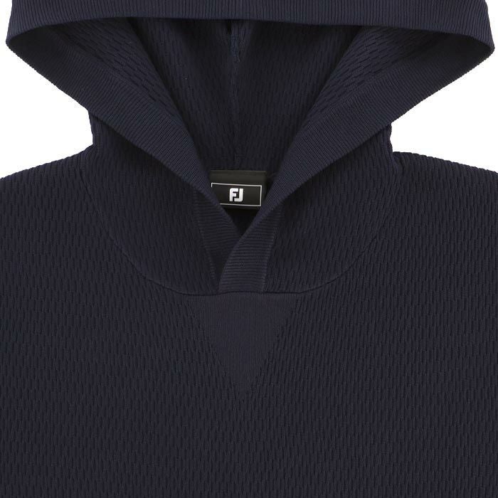 フットジョイ FootJoy　メンズ ロゴ刺繍 ハニカム柄 長袖 ニット プルオーバー フーディー FJ-F24-M03　2024年モデル 詳細7