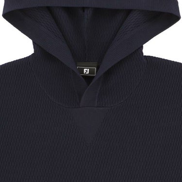 フットジョイ FootJoy　メンズ ロゴ刺繍 ハニカム柄 長袖 ニット プルオーバー フーディー FJ-F24-M03　2024年モデル 詳細7