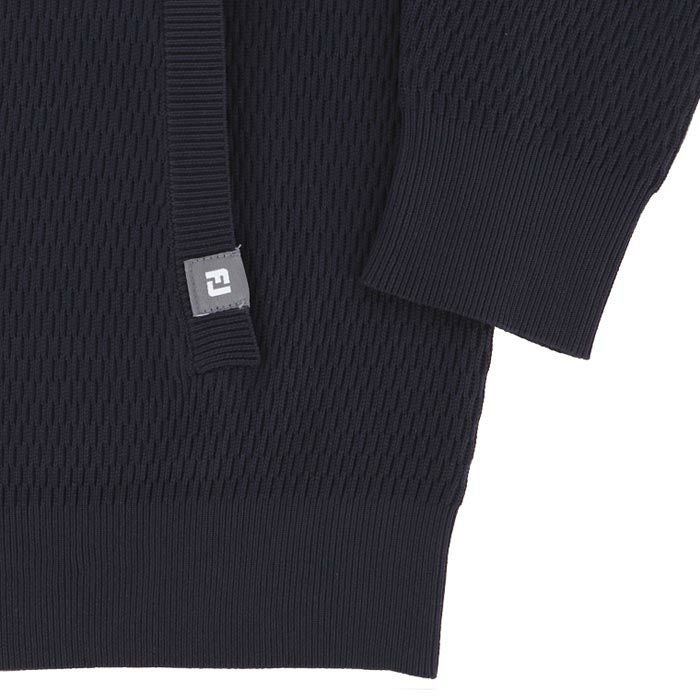 フットジョイ FootJoy メンズ ロゴ刺繍 ハニカム柄 長袖 ニット プル