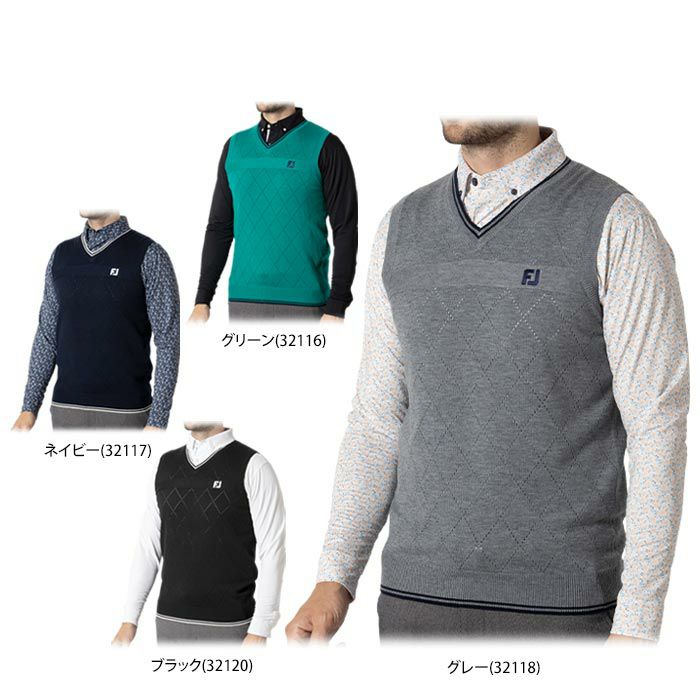 �t�b�g�W���C FootJoy�@�����Y ���S�h�J �_�C���� �Ғn�ؑ� V�l�b�N �j�b�g �x�X�g FJ-F24-M10�@2024�N���f��