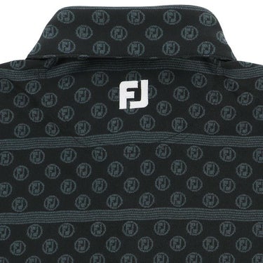 フットジョイ FootJoy　メンズ ロゴジャカード ボーダー柄 ストレッチ 長袖 ポロシャツ FJ-F24-S13　2024年モデル 詳細8