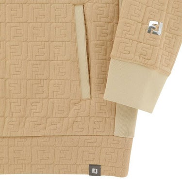 フットジョイ FootJoy　レディース ロゴデザイン 総柄キルティング 生地切替 ストレッチ 長袖 プルオーバー フーディー FJW-F24-M04　2024年モデル 詳細8