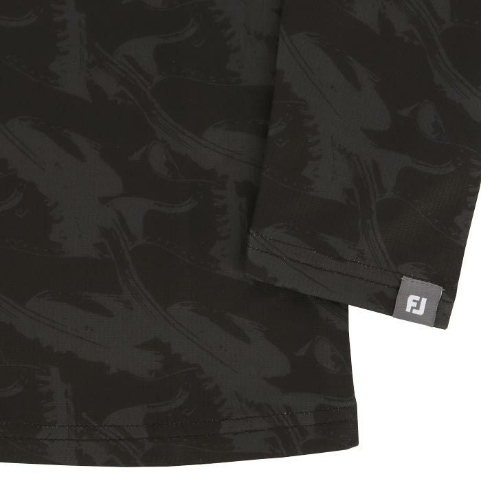 フットジョイ FootJoy　レディース 総柄プリント 配色切替 ストレッチ 長袖 モックネックシャツ FJW-F24-S04　2024年モデル 詳細8