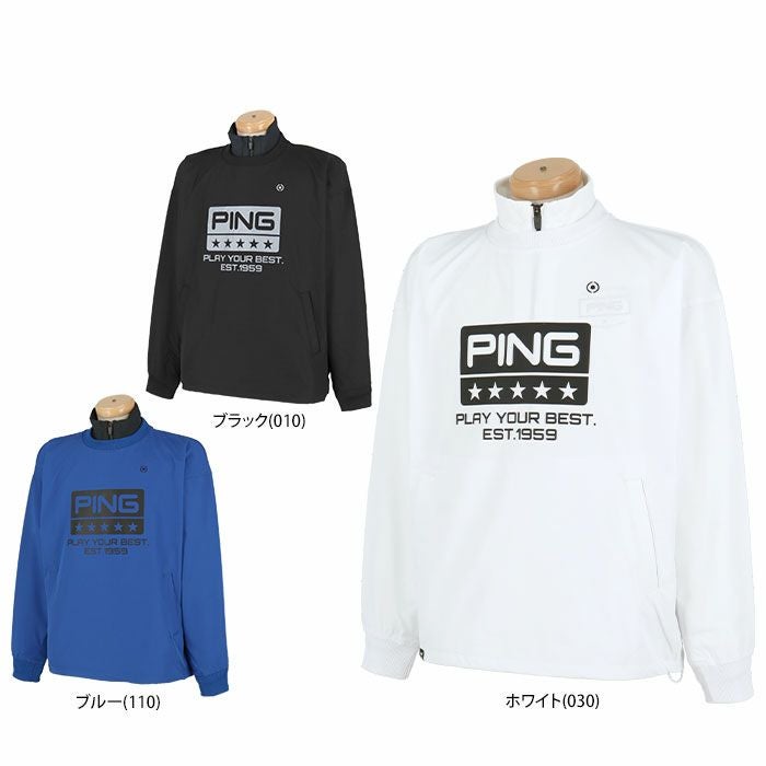 【早い者勝ち✨】PING ピンゴルフ メンズ フルジップジャケット LL 総柄 ピン PING メンズ ロゴプリント ツインレイヤード 長袖 プルオーバー